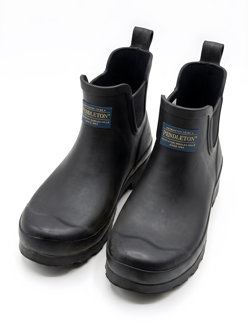 Pendleton Black Platform Chelsea Rain Boots